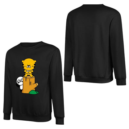 Front Patterned Long Sleeve TopDouble-Stitched SmoothWear