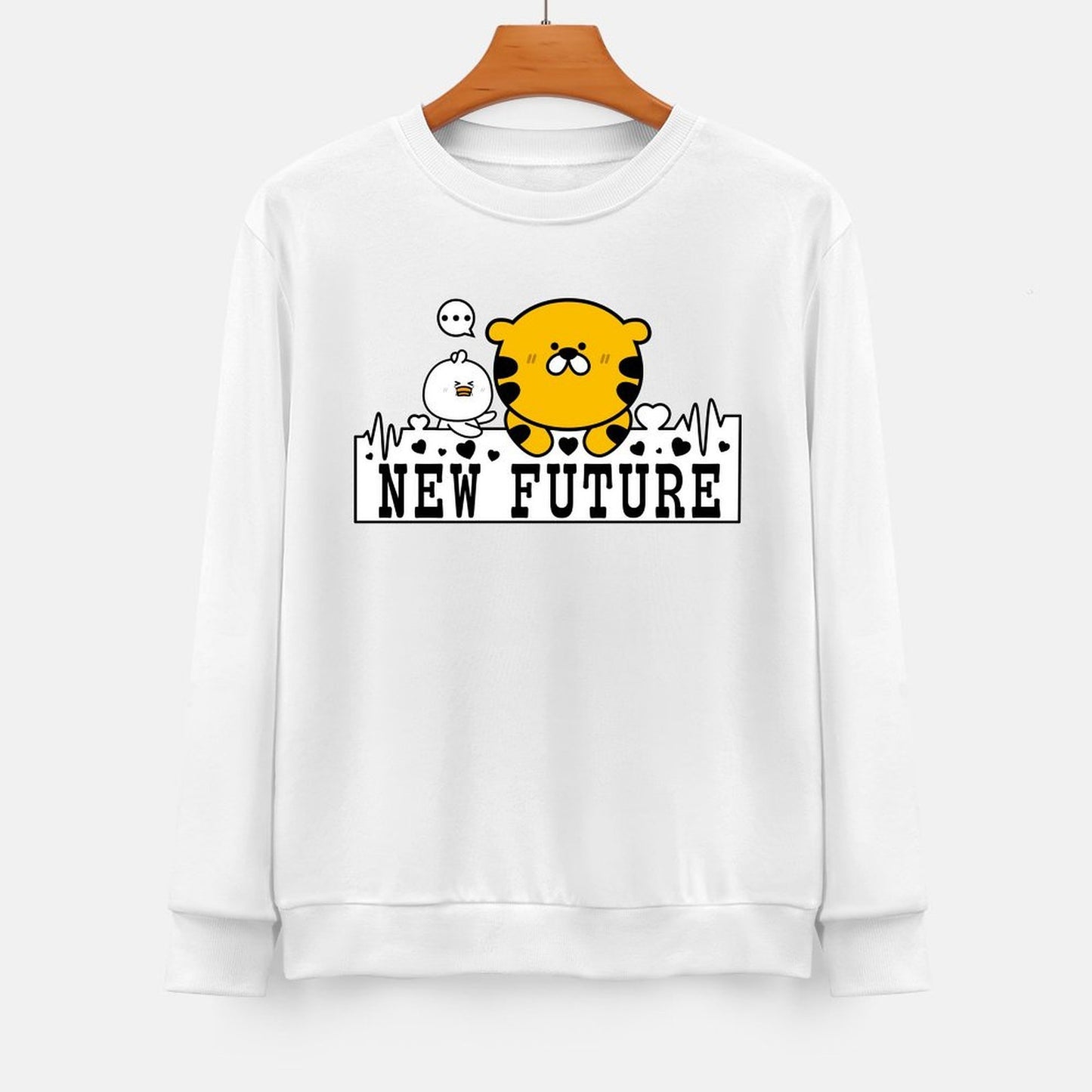 Front Patterned Long Sleeve TopRelaxFit Sharp