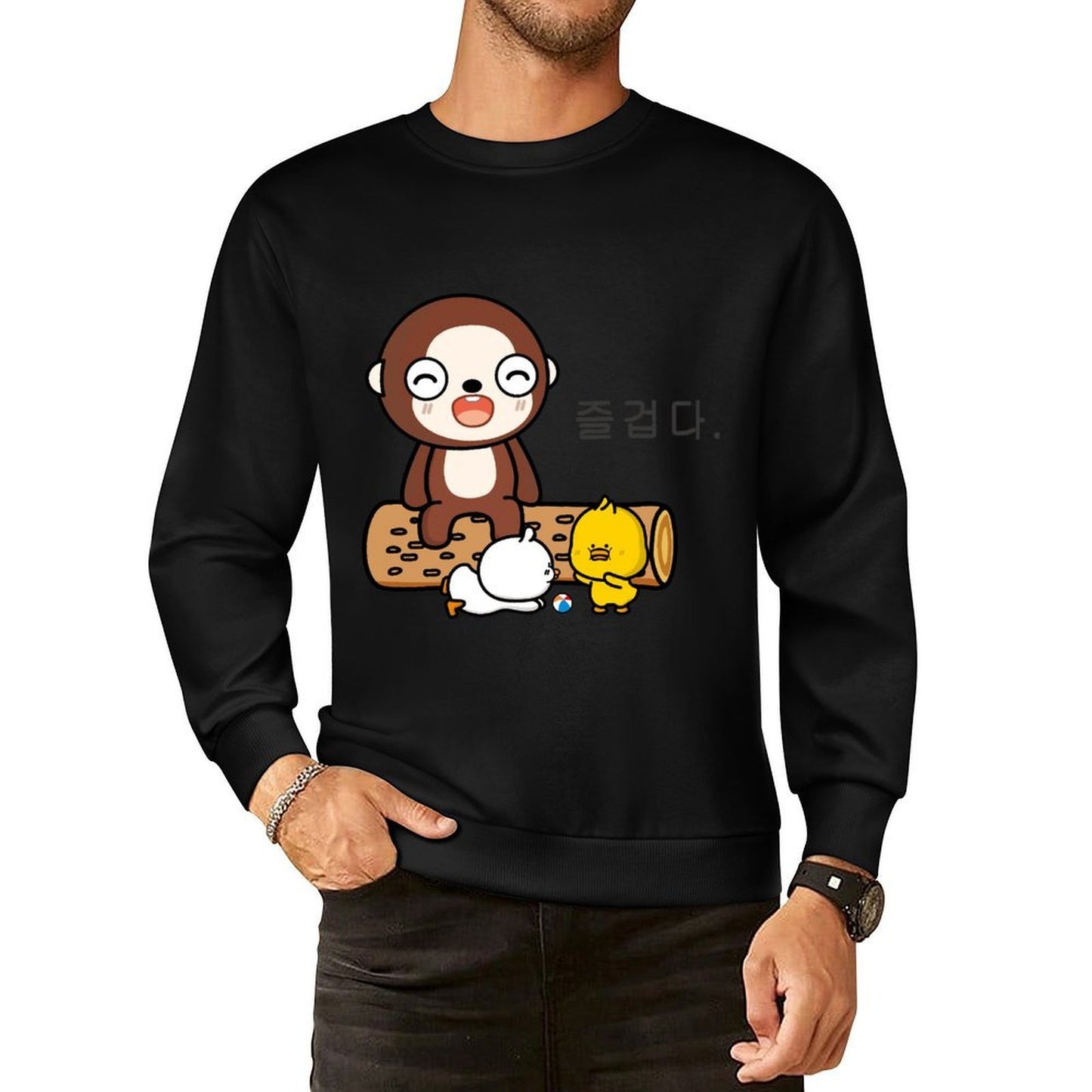 Front Patterned Long Sleeve TopBatch-Printed CoreLine