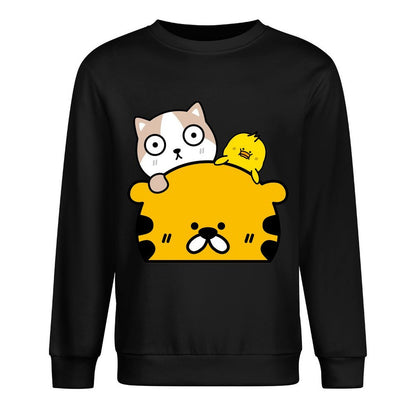 Front Patterned Long Sleeve TopTimelessComfort Sharp