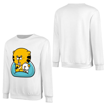 Front Patterned Long Sleeve TopClassicStyle Fade-Proof