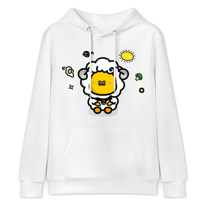 Casual Double-Stitched Front Graphic Hoodies