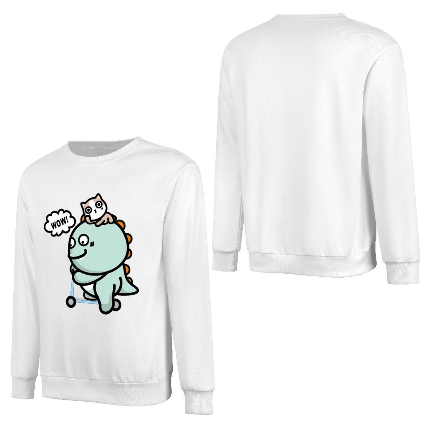 Front Patterned Long Sleeve TopMinimal Slim Fit