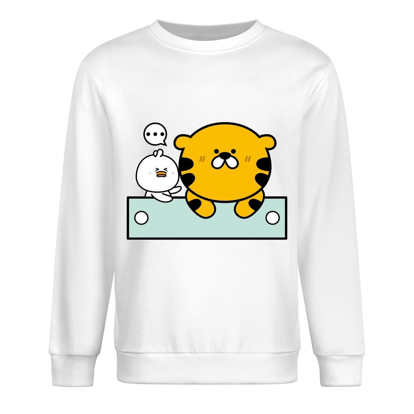 Front Patterned Long Sleeve TopRelaxed Cotton