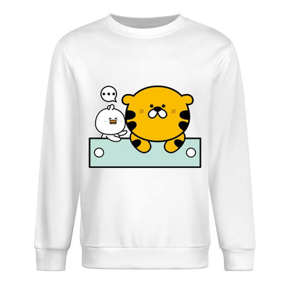 Front Patterned Long Sleeve TopRelaxed Cotton