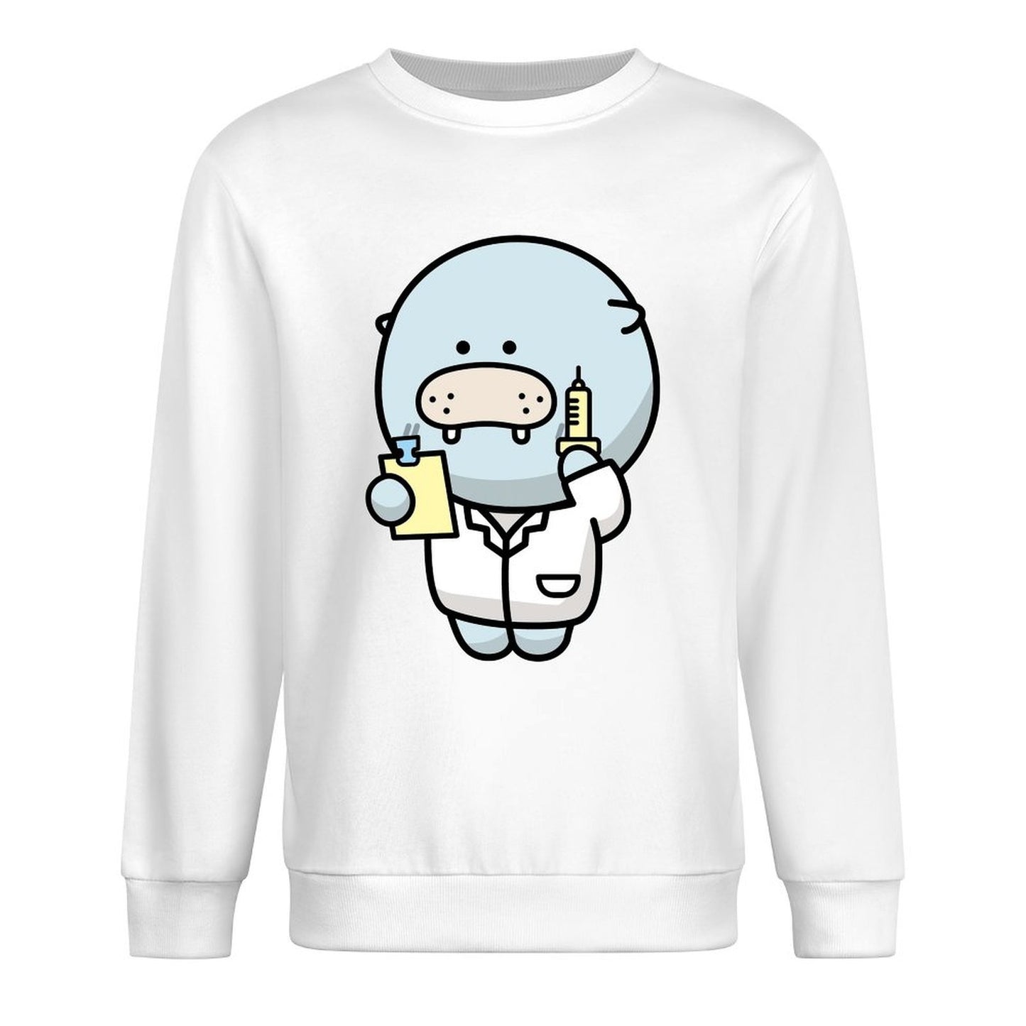 Front Patterned Long Sleeve TopNatural SoftLine