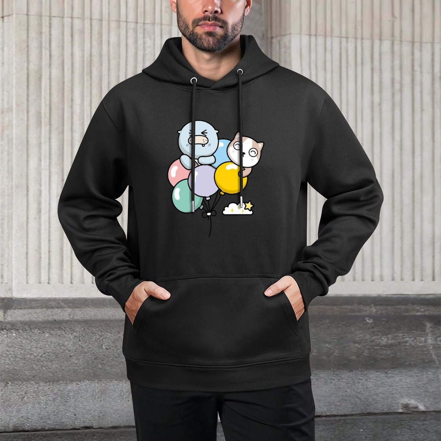 Colorfast Sharp Front Graphic Hoodies