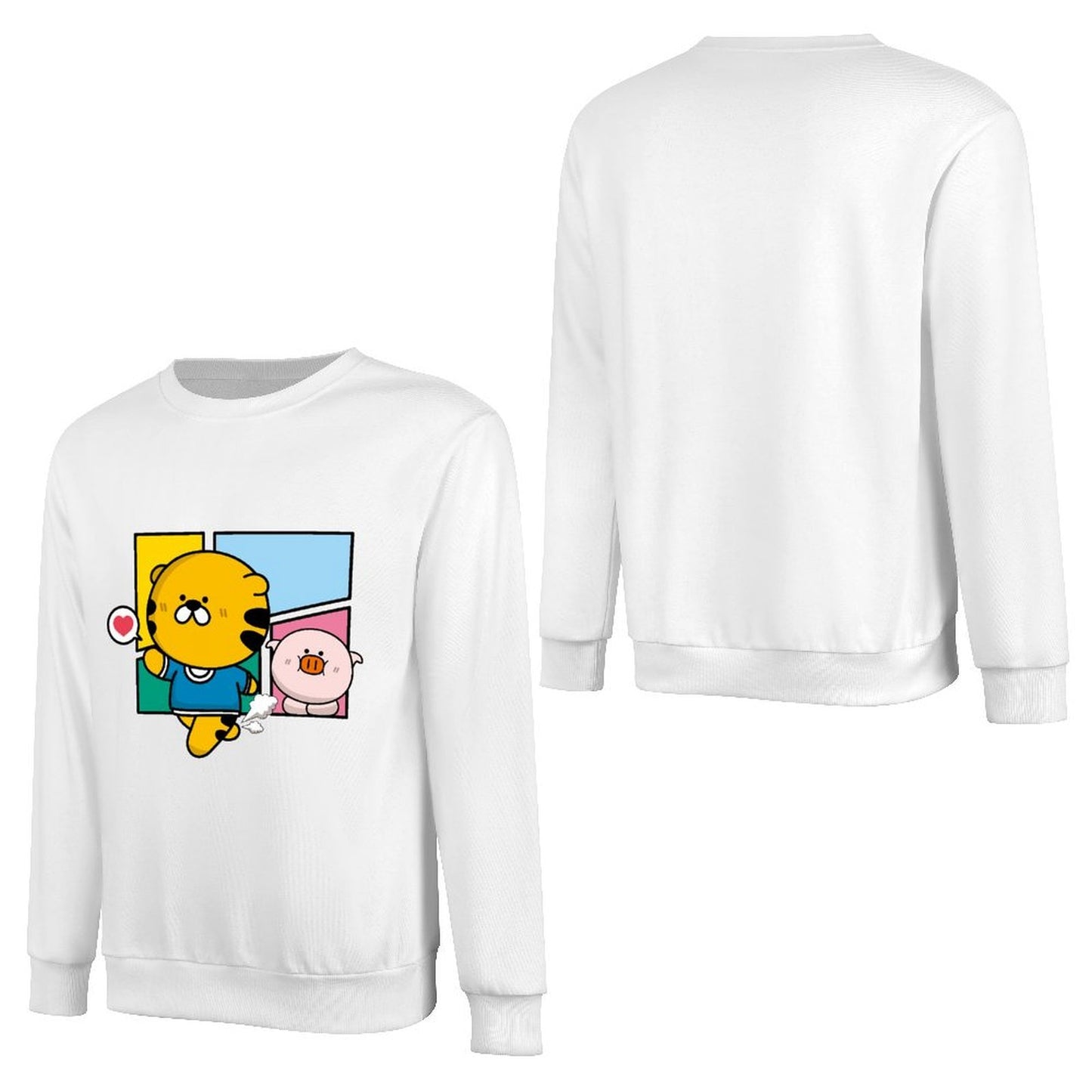 Front Patterned Long Sleeve TopBatch-Printed Relaxed