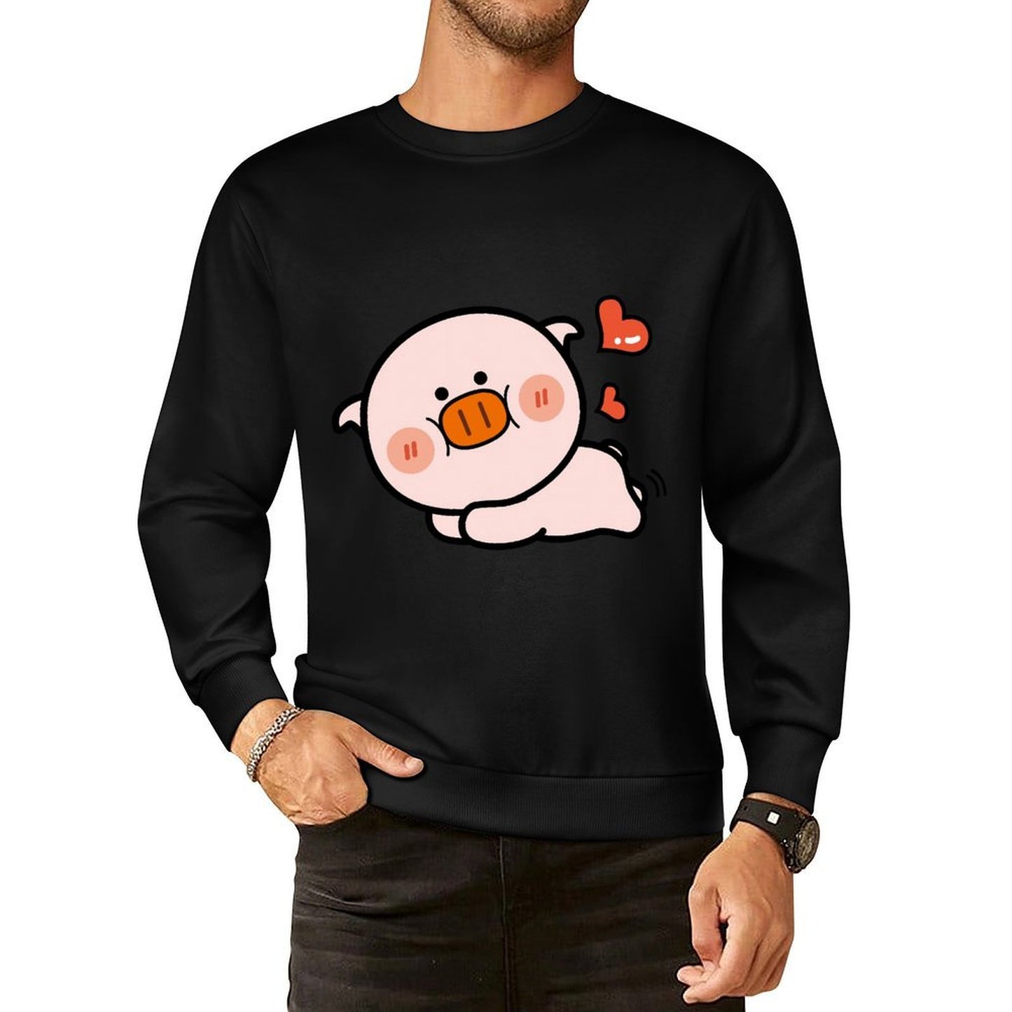 Front Patterned Long Sleeve TopIndoor Solid