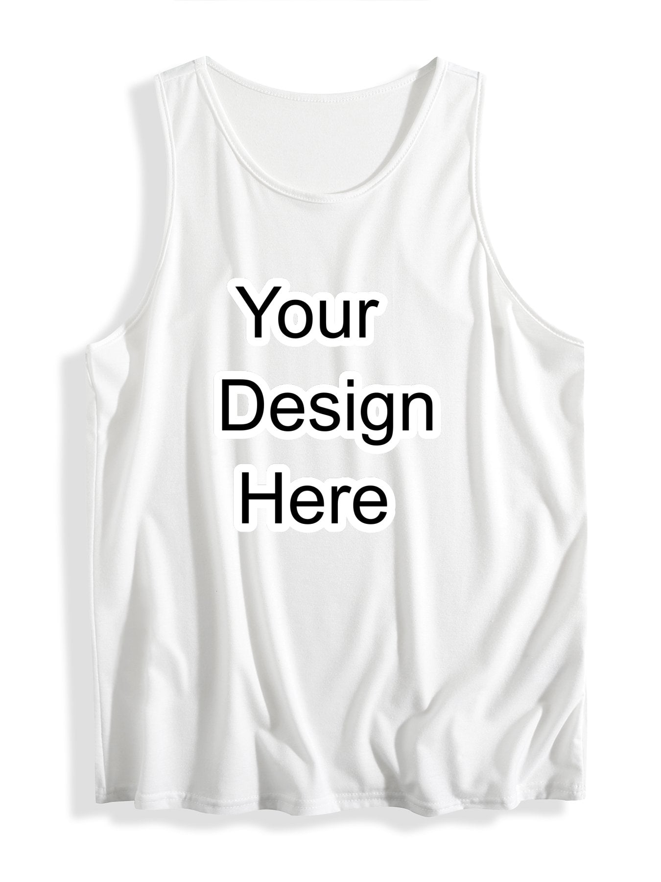 Custom-made white comfortable women's sleeveless T-shirt