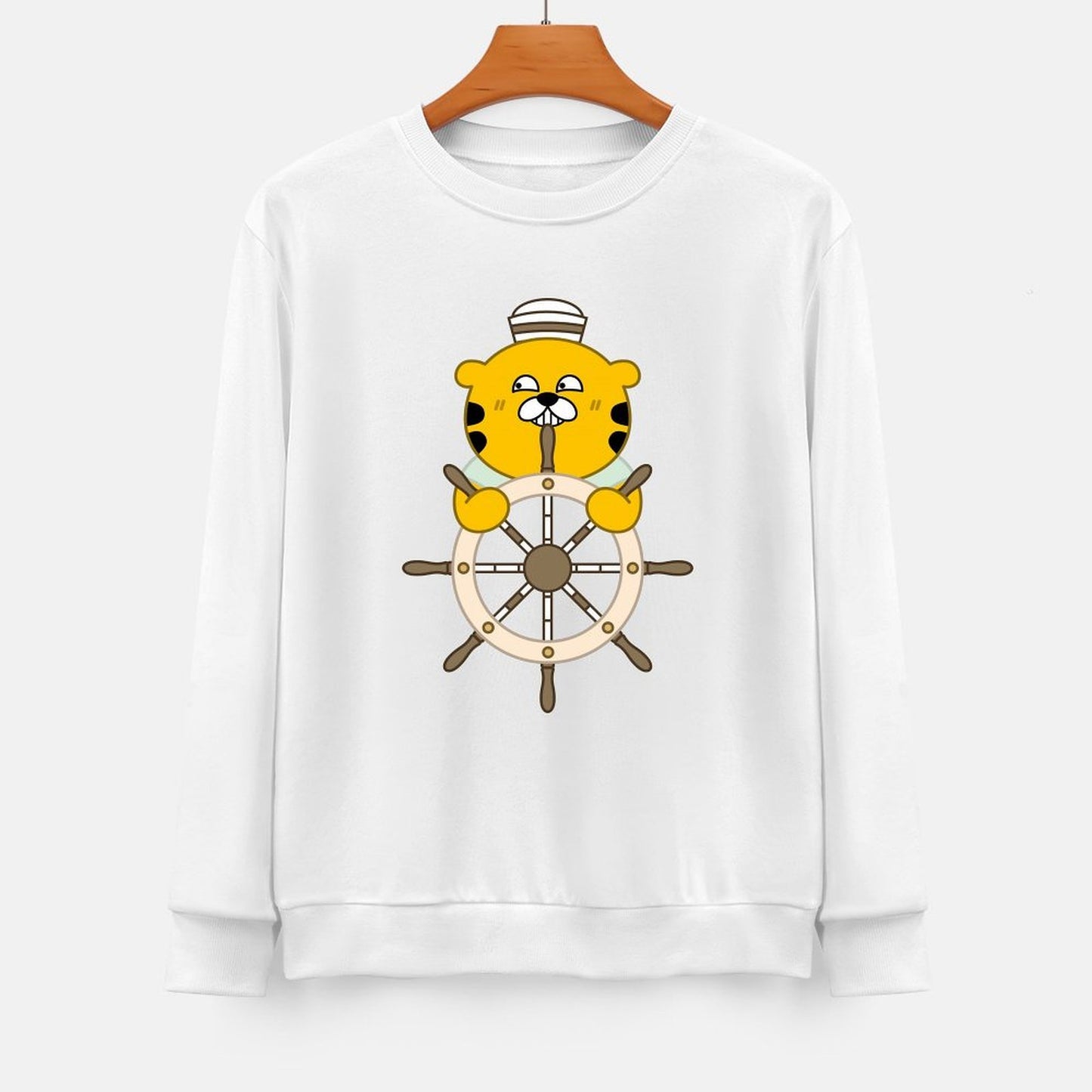 Front Patterned Long Sleeve TopChill Fade-Proof