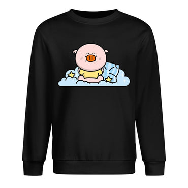 Front Patterned Long Sleeve TopShrink-Resistant Oversized