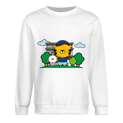 Front Patterned Long Sleeve TopEveryday Shrink-Resistant