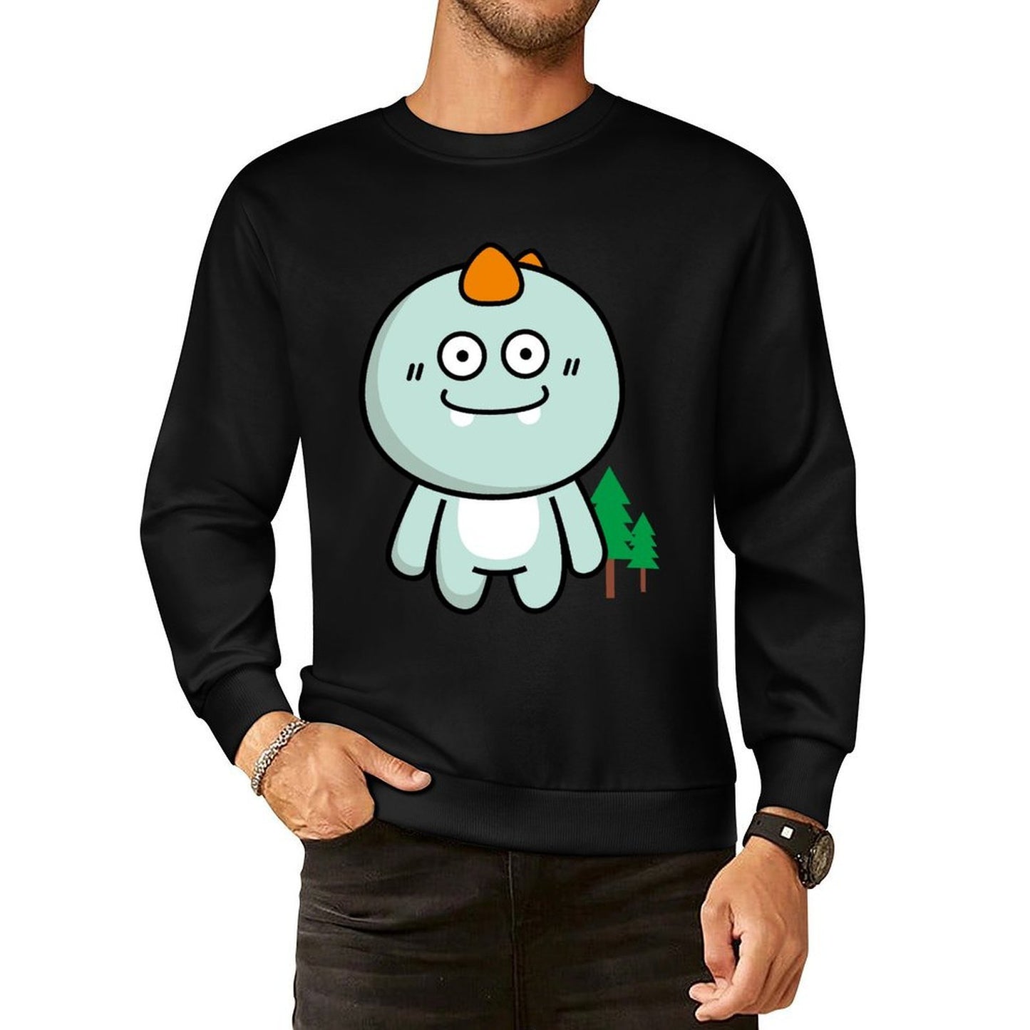 Front Patterned Long Sleeve TopUrban Heat-Transfer