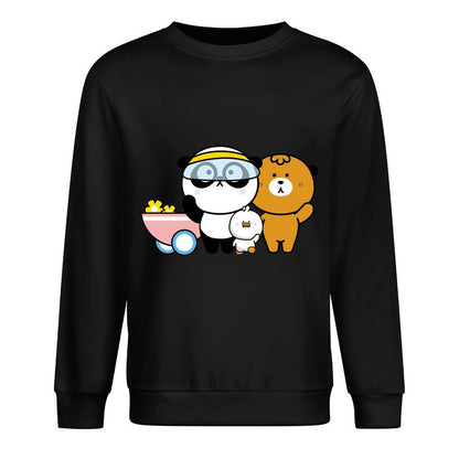 Front Patterned Long Sleeve TopAllSeason Double-Stitched