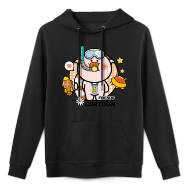 Softstyle Soft-Touch Front Graphic Hoodies