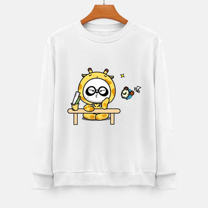 Front Patterned Long Sleeve TopNeutral Crisp Print