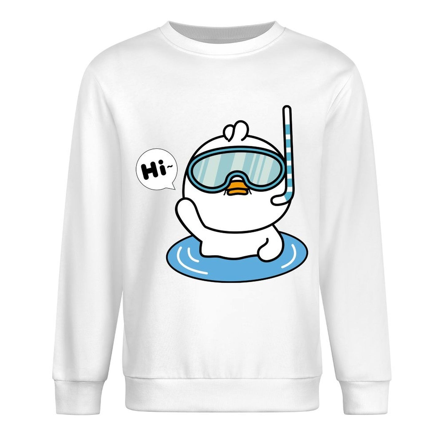 Front Patterned Long Sleeve TopRecycled Printing