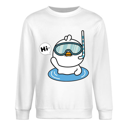 Front Patterned Long Sleeve TopRecycled Printing