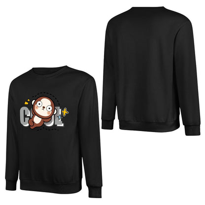 Front Patterned Long Sleeve TopColorfast Double-Stitched