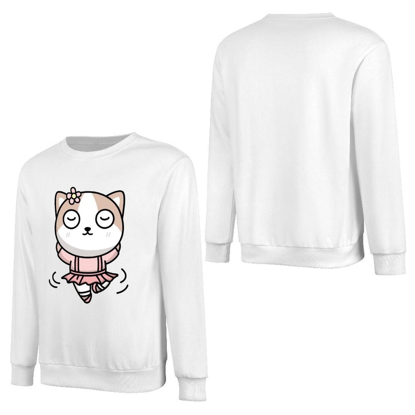 Front Patterned Long Sleeve TopClassicLine EverydayWear