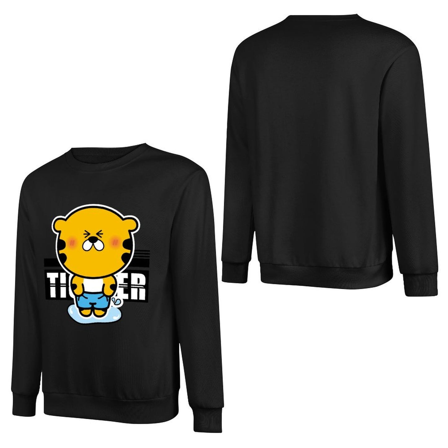 Front Patterned Long Sleeve TopHigh-Quality Sharp