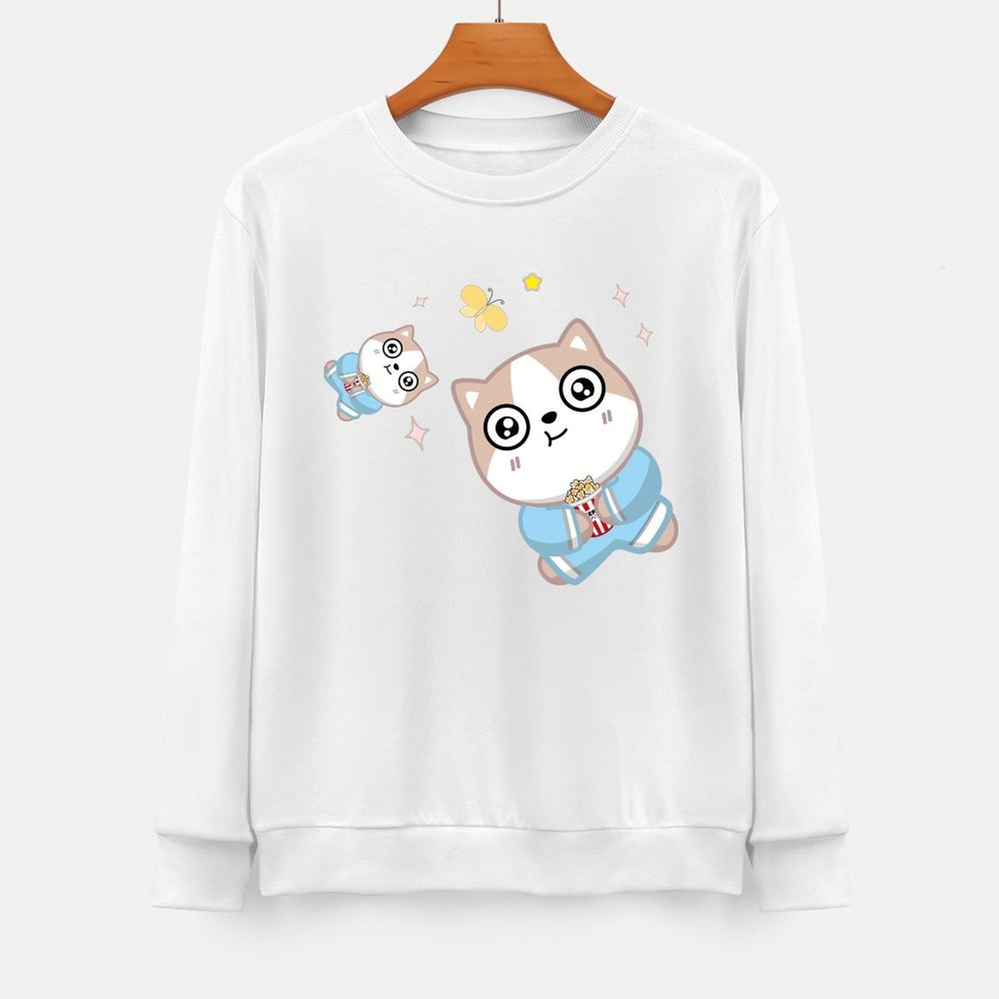 Front Patterned Long Sleeve TopEasyWear EverydayWear