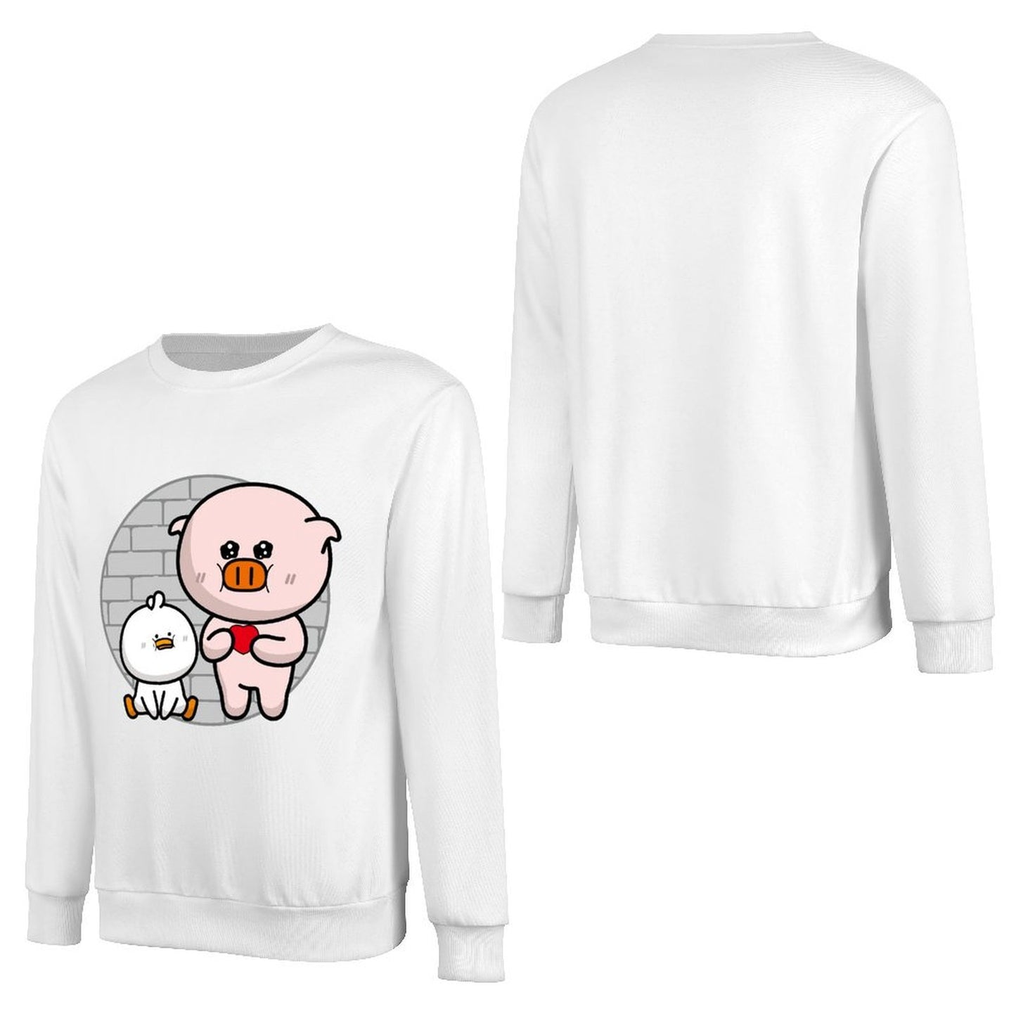 Front Patterned Long Sleeve TopClassic Fit Essential