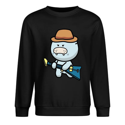 Front Patterned Long Sleeve TopPrinting Sharp