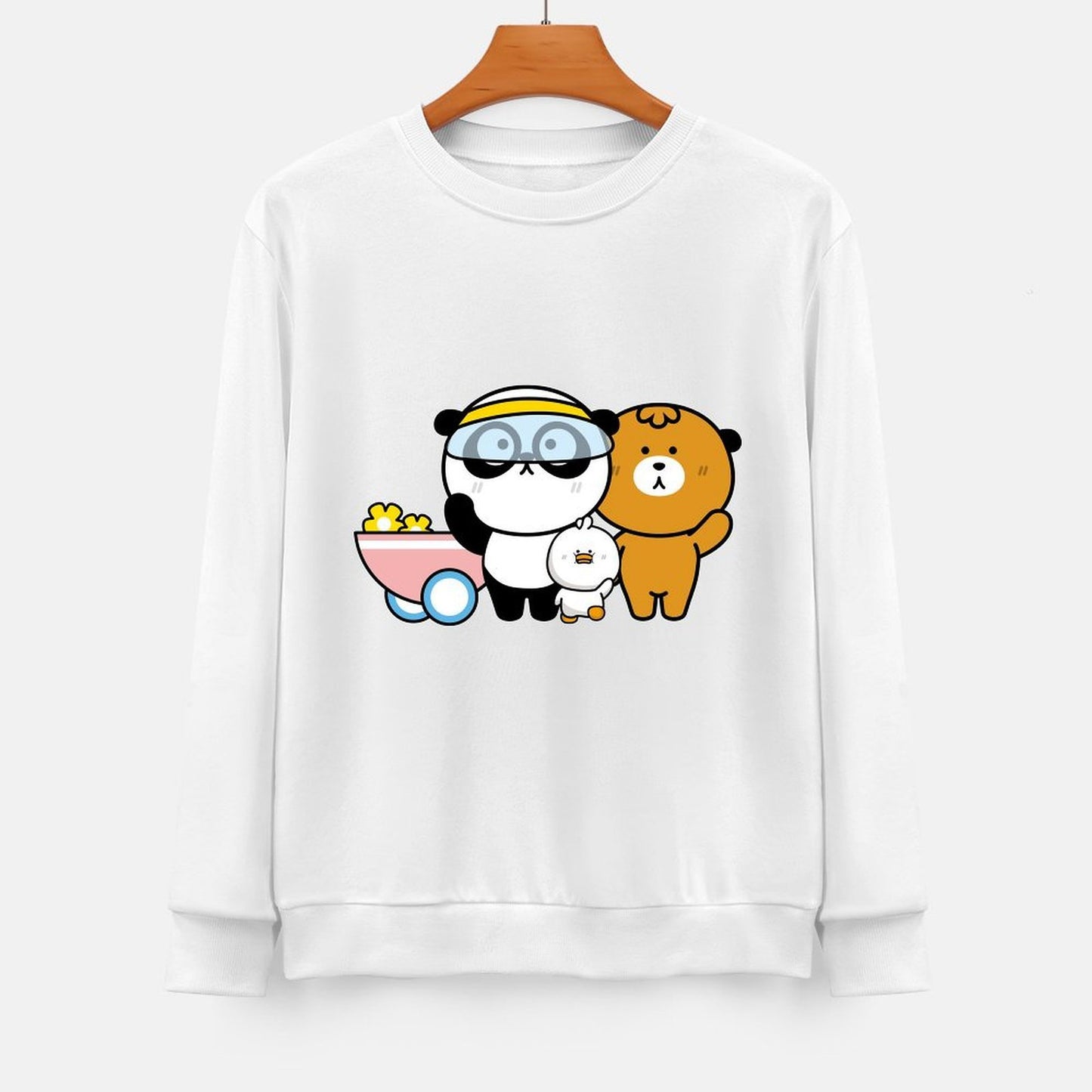 Front Patterned Long Sleeve TopAllSeason Double-Stitched