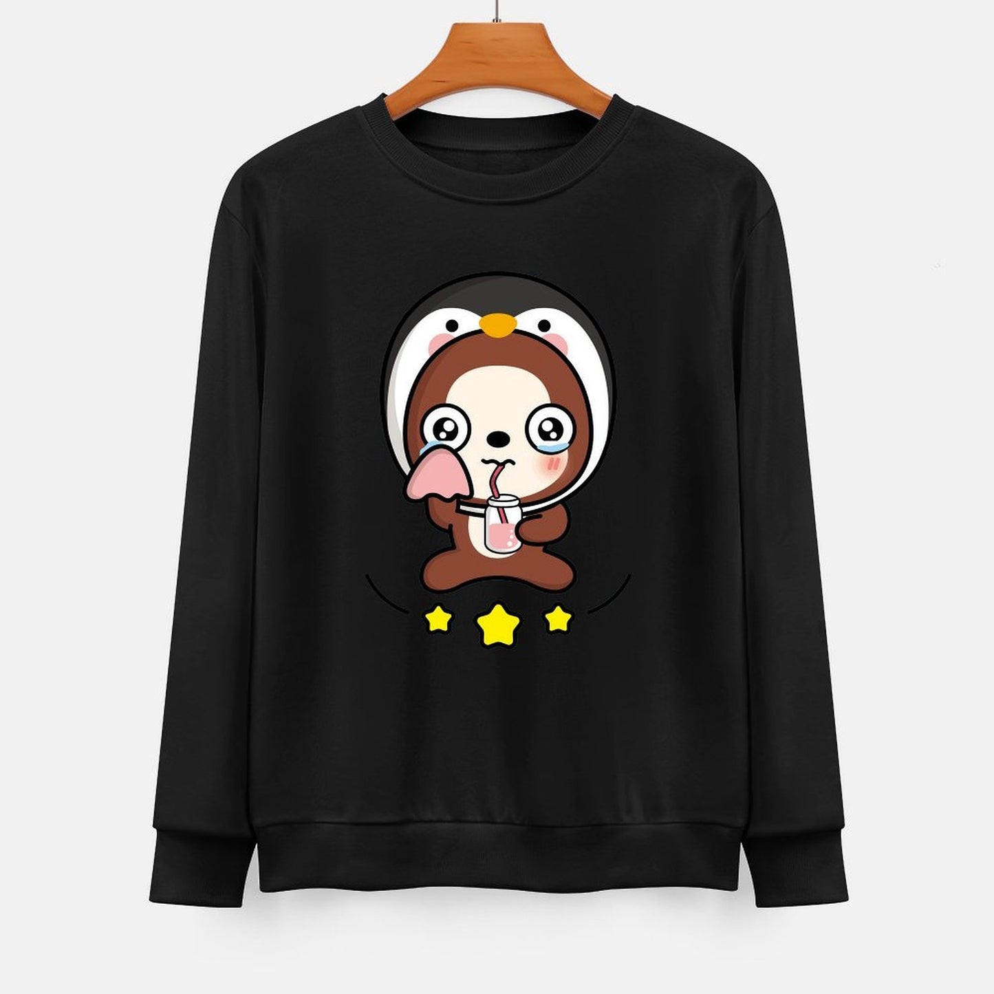  Front Patterned Long Sleeve TopSoftstyle Neutral