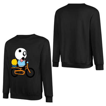 Front Patterned Long Sleeve TopOriginal Double-Stitched