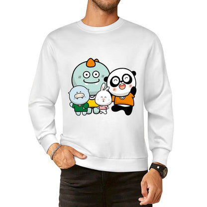 Front Patterned Long Sleeve TopCrewneck Sport