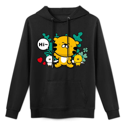 Basic Relaxed Front Graphic Hoodies