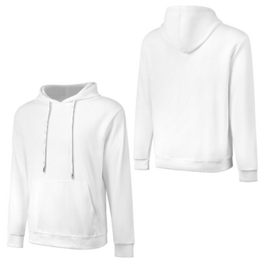 Hooded Sweatshirt   Back Design  White