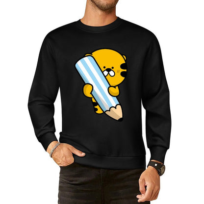 Front Patterned Long Sleeve TopSoftFeel Tear-Resistant