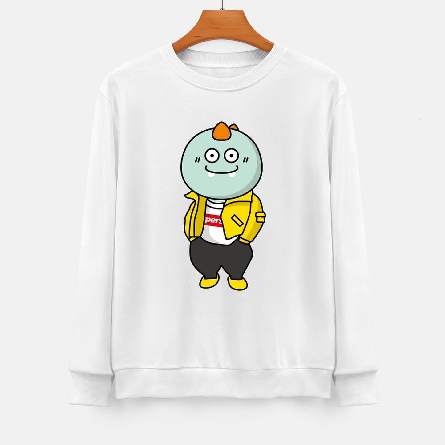 Front Patterned Long Sleeve TopRetro Premium Finish