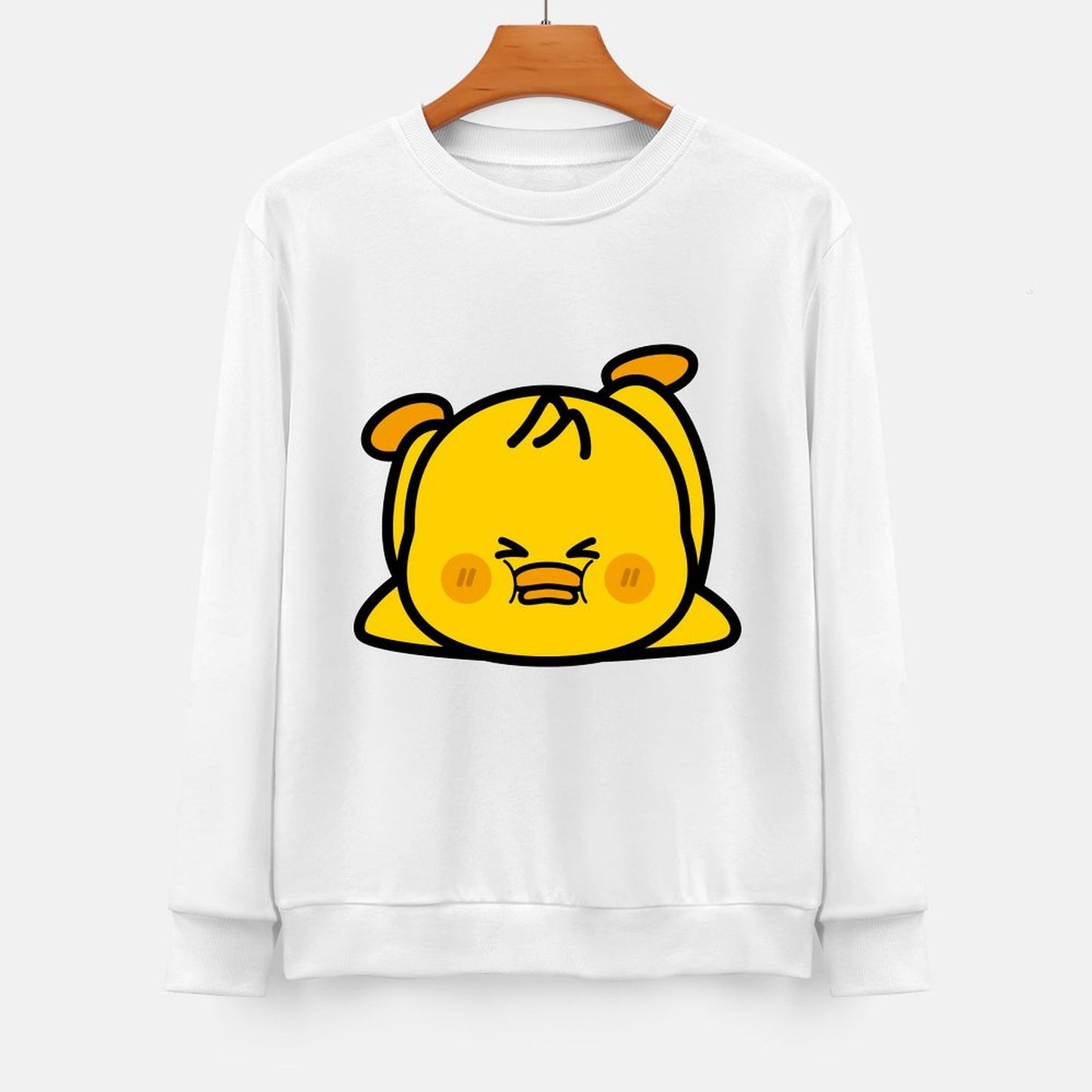 Front Patterned Long Sleeve TopStandard Oversized