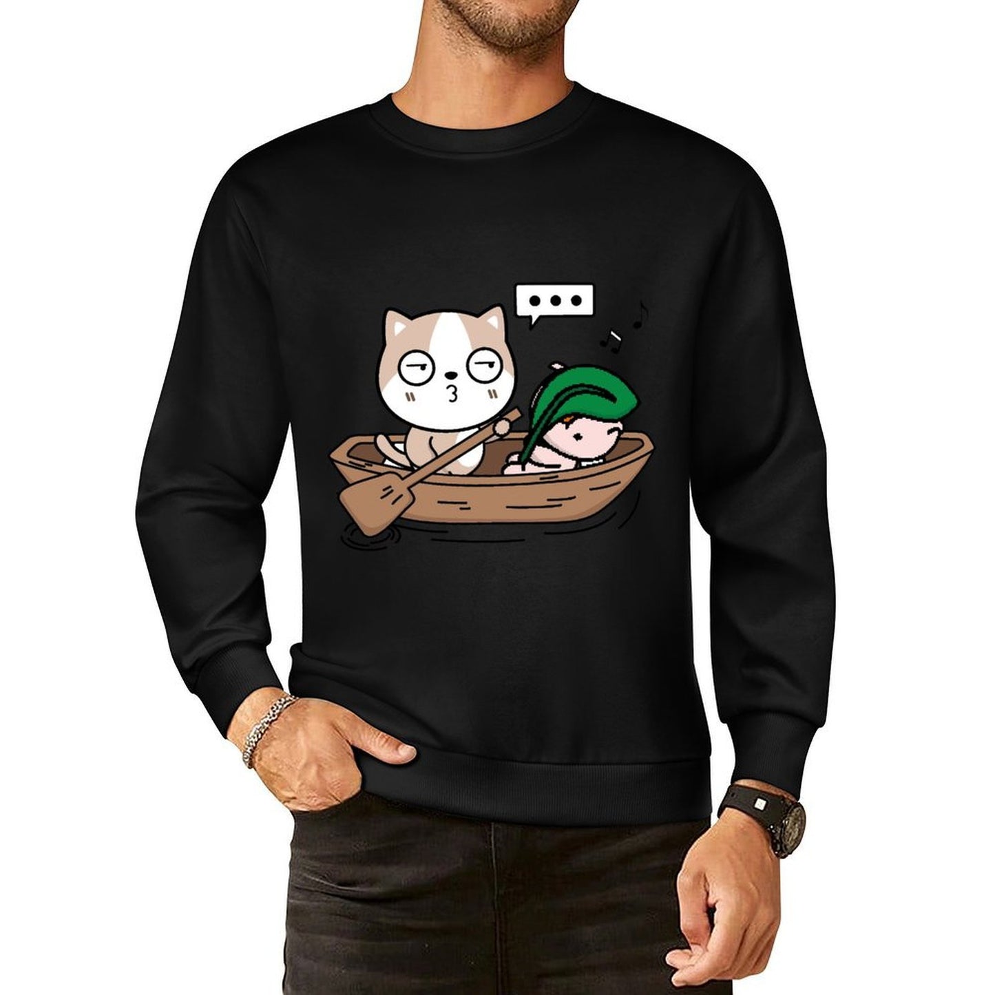 Front Patterned Long Sleeve TopTimelessComfort SoftFeel