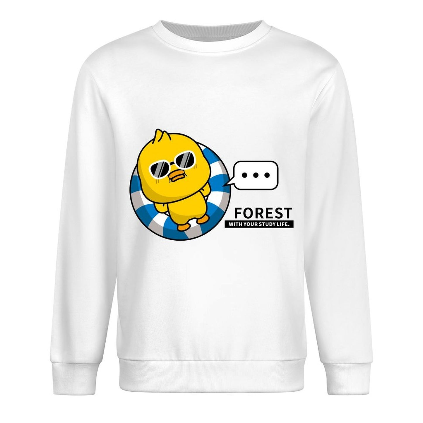 Front Patterned Long Sleeve TopSolid Fade-Proof