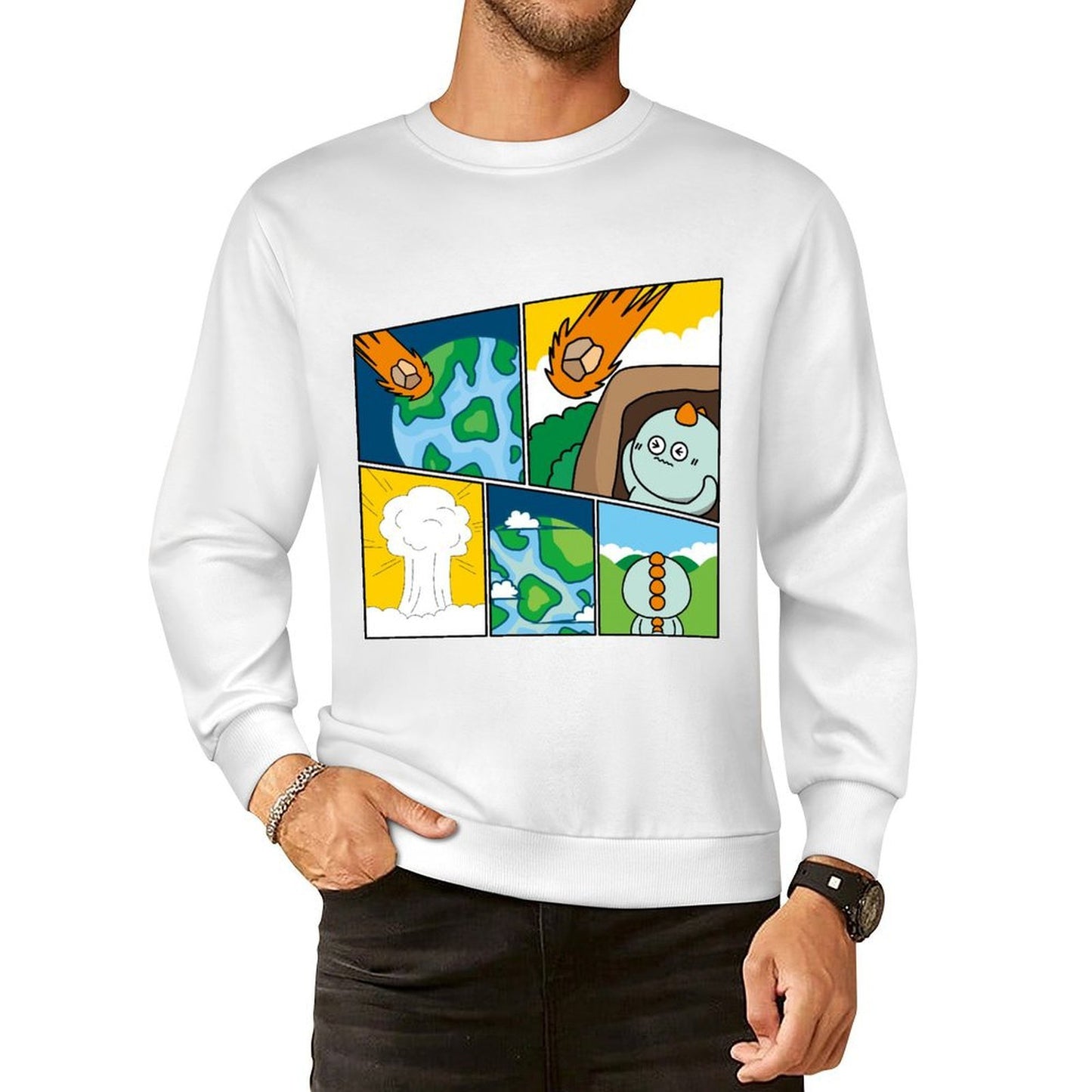 Front Patterned Long Sleeve TopSoftLine PremiumSeries