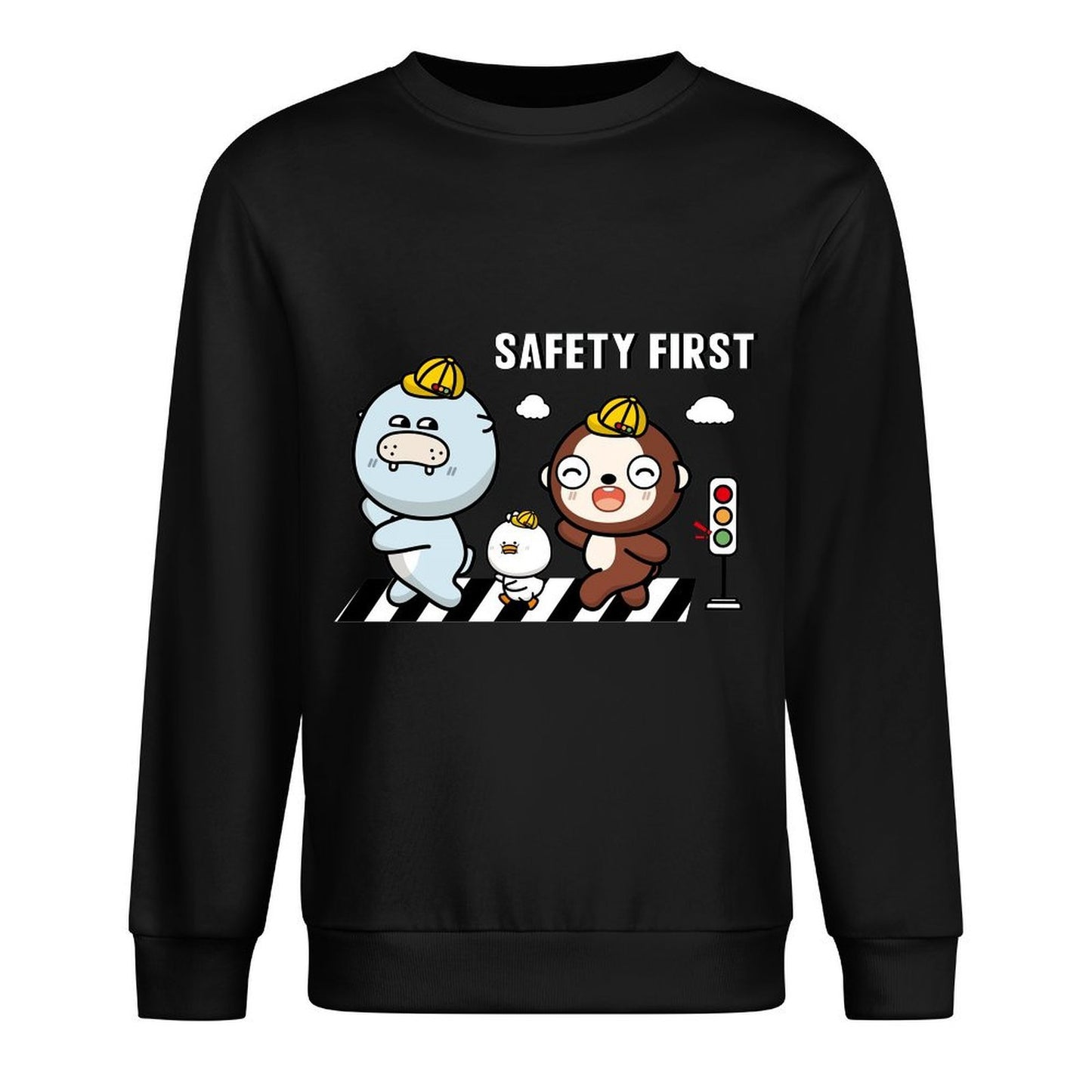 Front Patterned Long Sleeve TopHigh-Quality Relaxed Fit