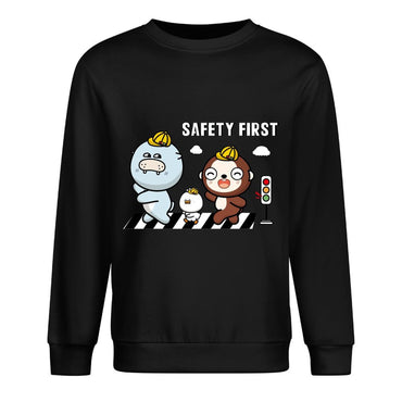 Front Patterned Long Sleeve TopHigh-Quality Relaxed Fit