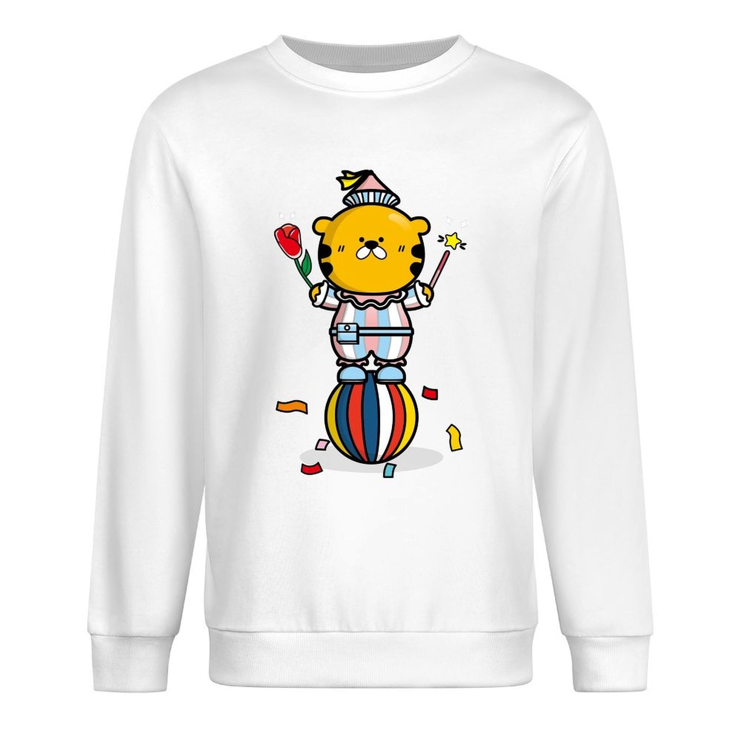 Front Patterned Long Sleeve TopVibrant Colors Recycled