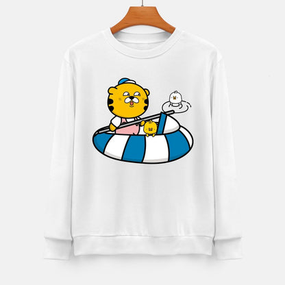 Front Patterned Long Sleeve TopSoftFeel Colorfast