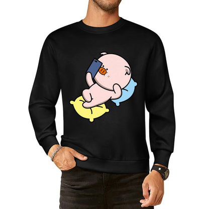 Front Patterned Long Sleeve TopLooseFit AllSeason