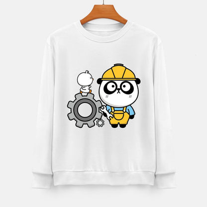 Front Patterned Long Sleeve Top Printing Neutral