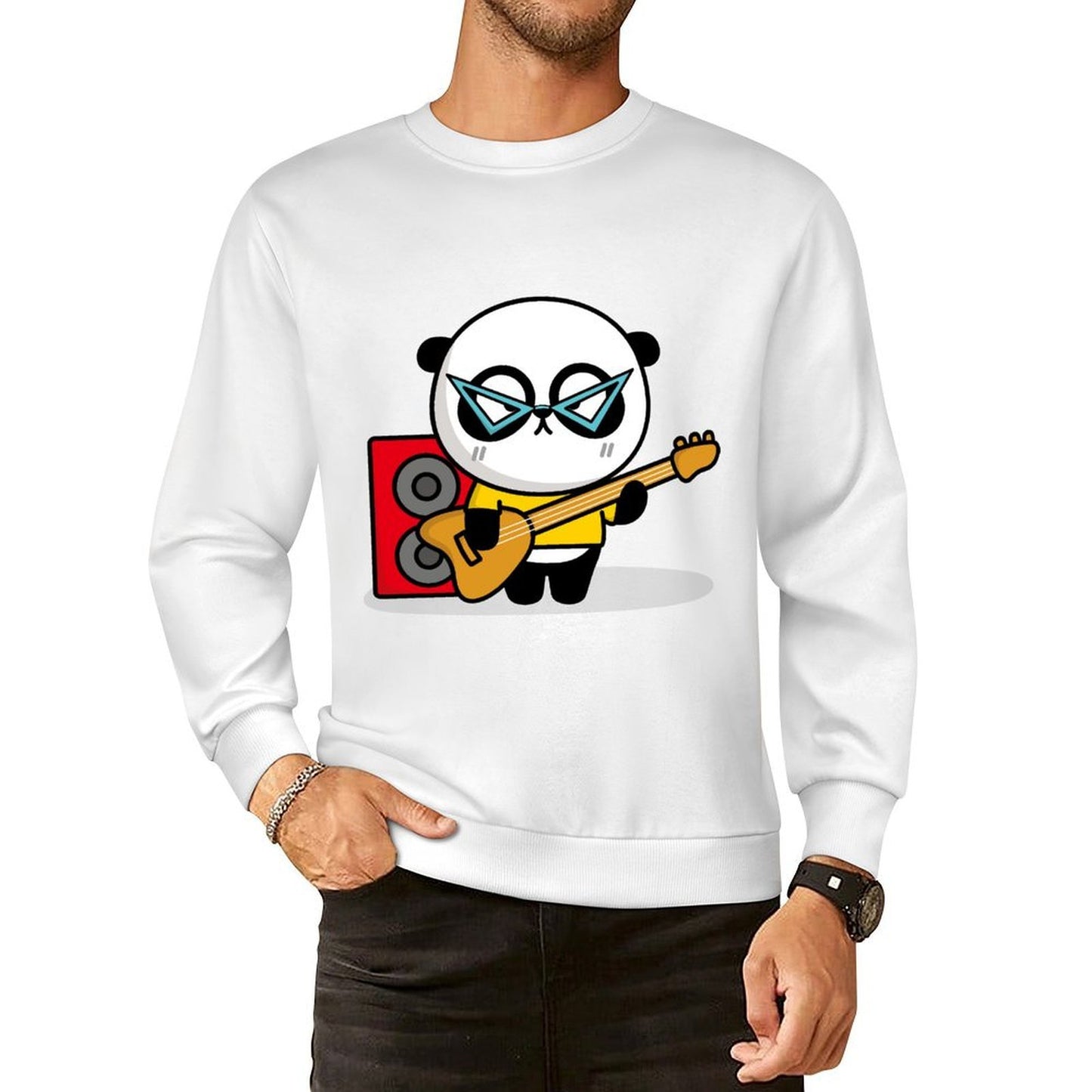 Front Patterned Long Sleeve TopSeamless Fade-Proof