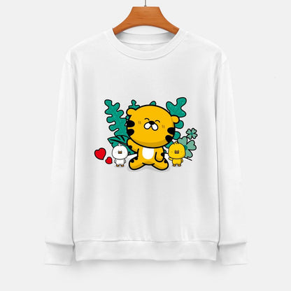 Front Patterned Long Sleeve TopCotton Performance