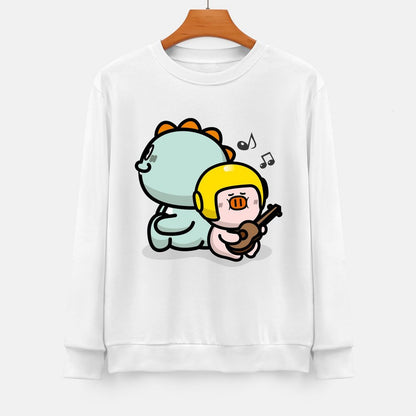 Front Patterned Long Sleeve TopPrinting Minimal